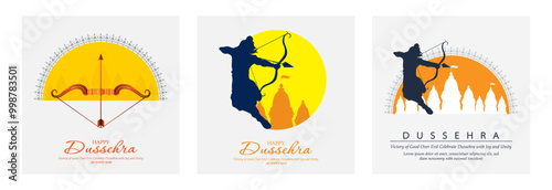 Dussehra wishing post design background , vector	