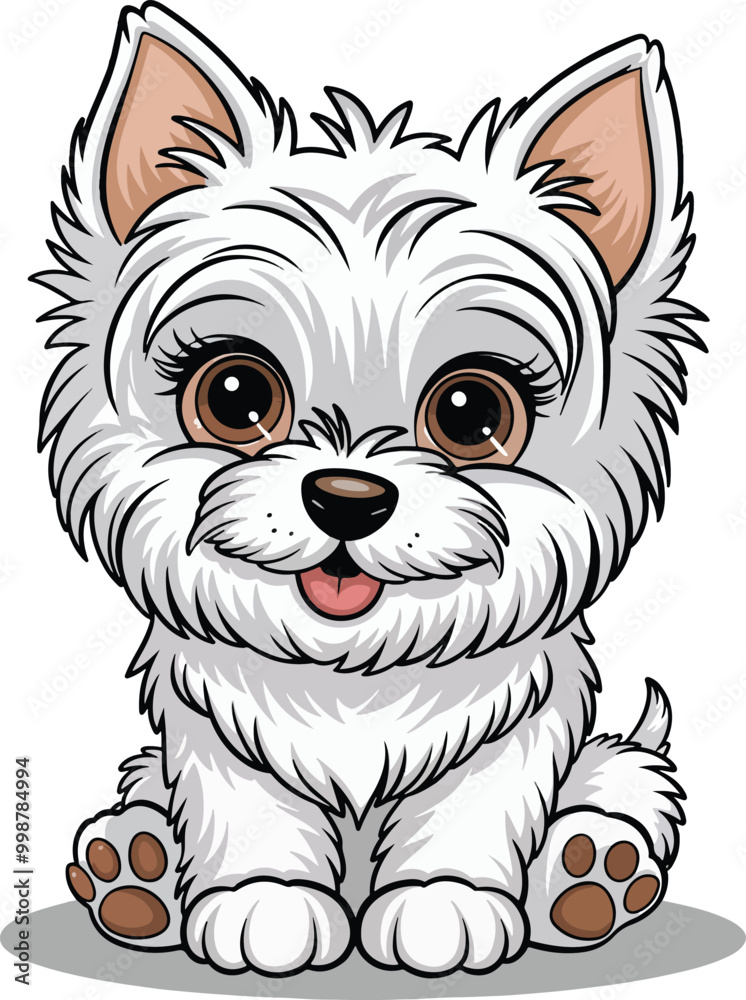 Cute White Dog Clipart Cute White Dog Clipart