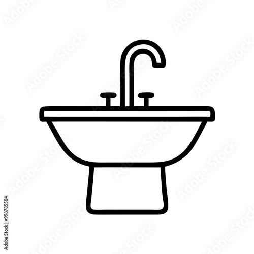 Sink with Faucet Icon