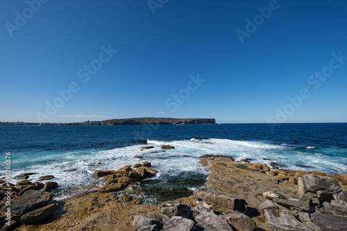 Shores near Hornby Lighthouse at South Head, New South Wales, Australia photo