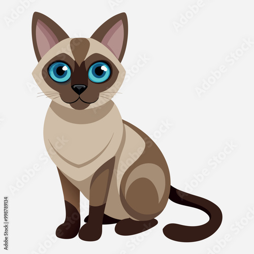 Pet cat vector image illustration and artwork