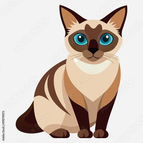 Pet cat vector image illustration and artwork