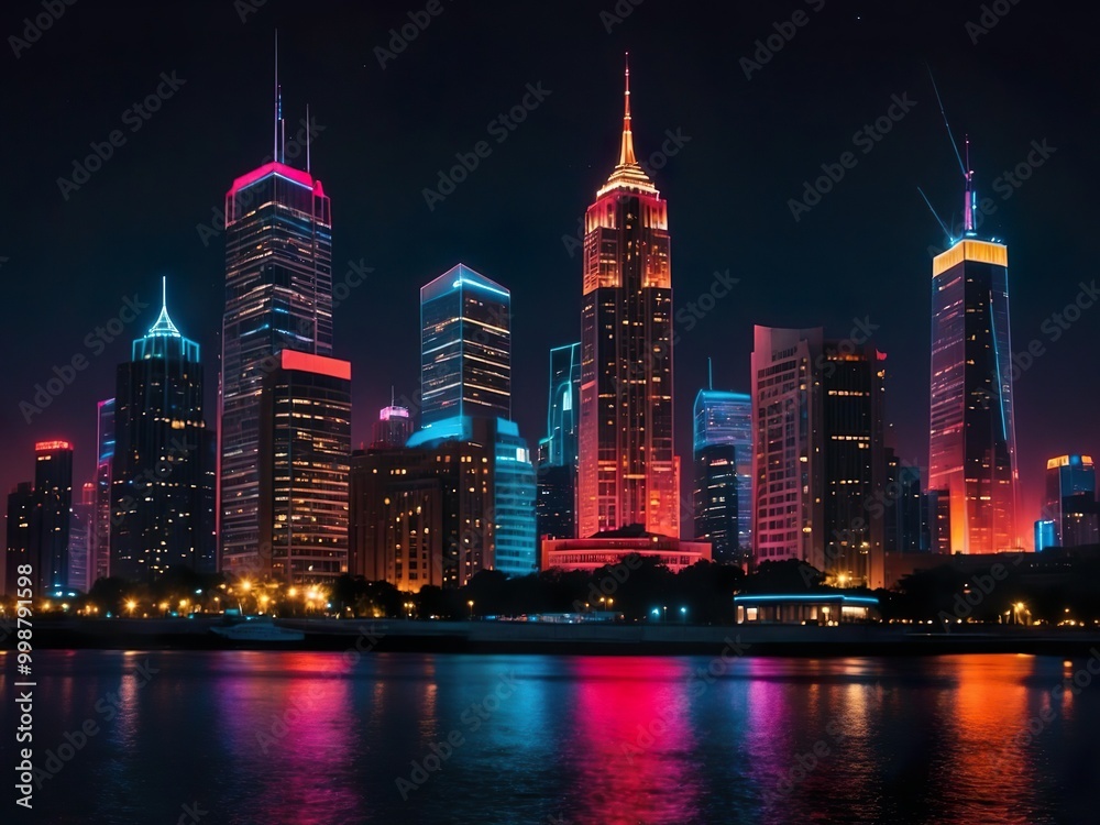 Obraz premium city at night