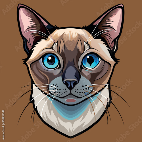 Pet cat vector image illustration and artwork