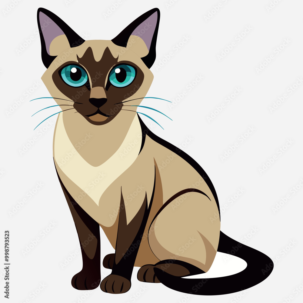 Obraz premium Pet cat vector image illustration and artwork
