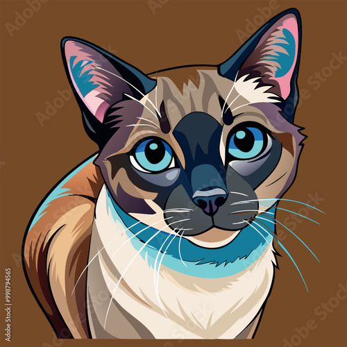 Pet cat vector image illustration and artwork