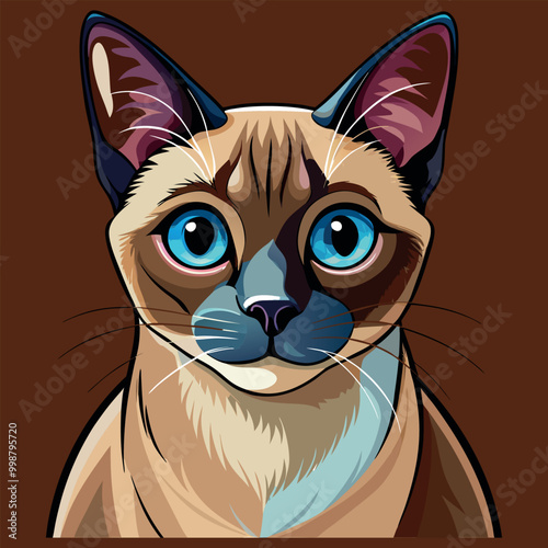 Pet cat vector image illustration and artwork