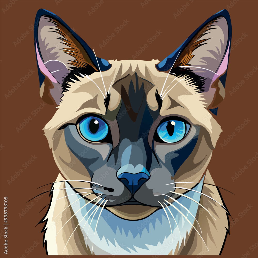 Obraz premium Pet cat vector image illustration and artwork