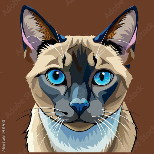Pet cat vector image illustration and artwork