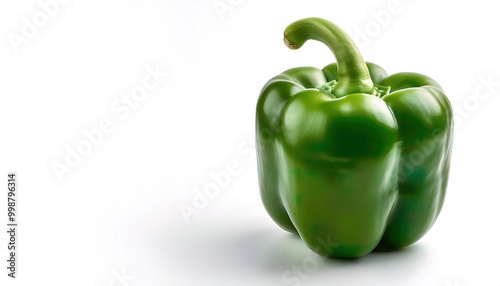 sweet green bell pepper, mangoes. Cultivars of the plant produce fruits in different colors, including red, yellow, orange, green, white, chocolate, candy cane striped, and purple. isolated on white