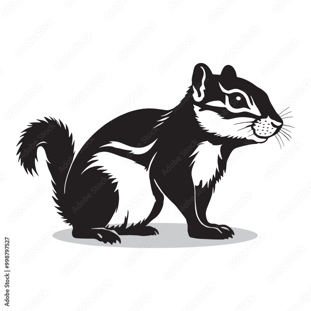 Chipmunk silhouettes and icons. Black flat color simple elegant white background Chipmunk animal vector and illustration. Chipmunk silhouettes and icons. Black flat color simple elegant white background Chipmunk animal vector and illustration.
