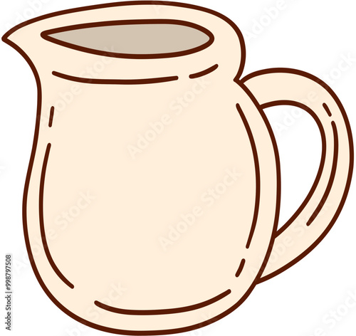 Lined Coffee Creamer Jar