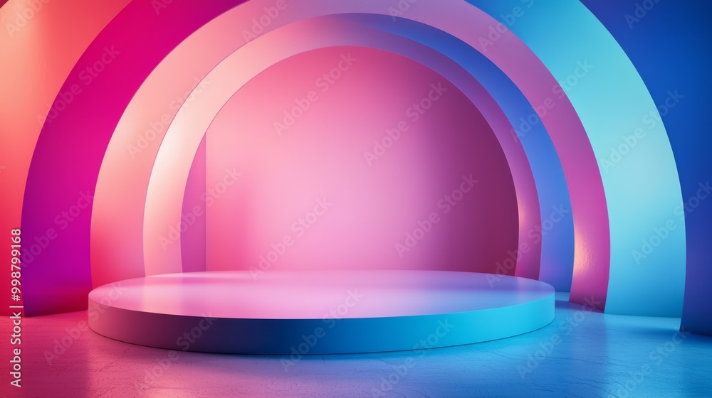 Abstract Creative Flat Podium. Abstract Creative Flat Podium.