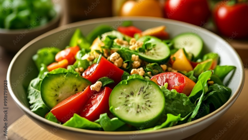 Fresh and vibrant salad ready to be enjoyed Fresh and vibrant salad ready to be enjoyed