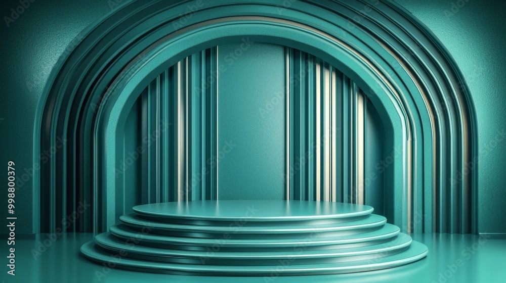 Fototapeta premium Art Deco Creative Flat Podium.