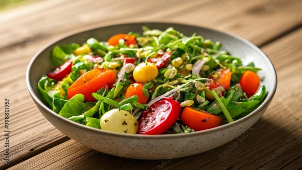  Fresh and vibrant salad ready to be savored