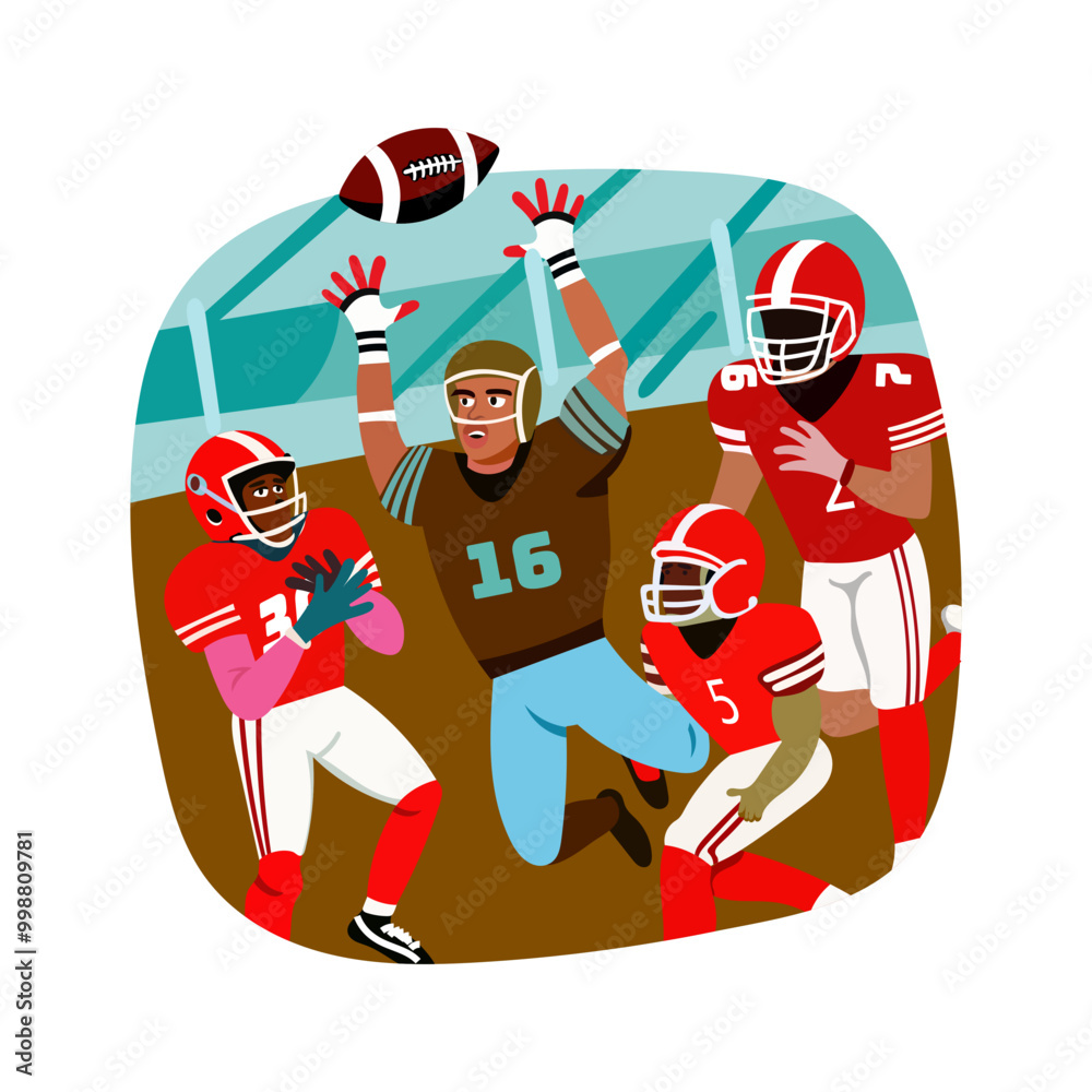 Fototapeta premium Player illustration in flat style 