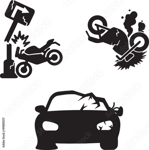 accident vector set 
