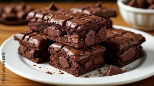  Deliciously indulgent chocolate brownies with a rich gooey center