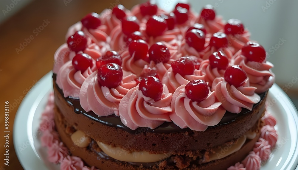 Delicious chocolate & Vanilla cake with Fruit. Delicious chocolate & Vanilla cake with Fruit.