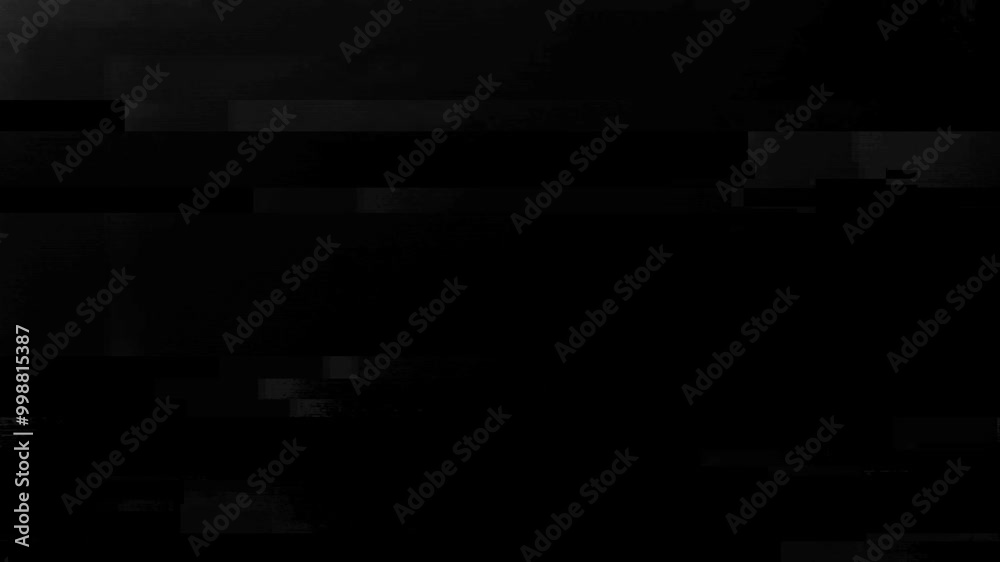 and white glitch transition with distorted effect