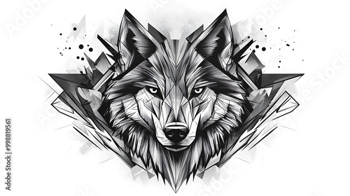 wolf tribal tattoo