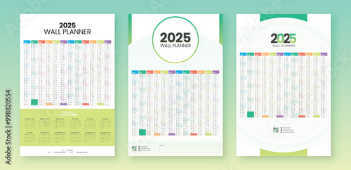 2025 calendar and planner bundle collection with beautiful multiple colors