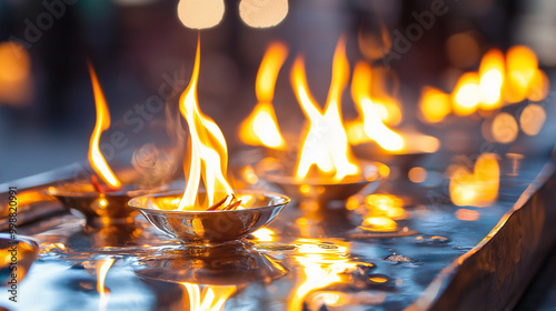 The flickering flames represent love, creation, and the passing of knowledge from generation to generation