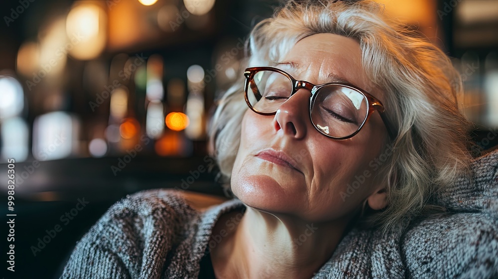 Drunk middle-aged woman Drunk middle-aged woman