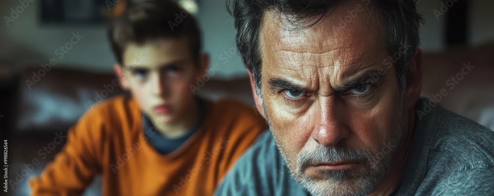 Frustrated parent dealing with a rebellious teenager, family conflict, and teenage rebellion can be overwhelming. Frustrated parent dealing with a rebellious teenager, family conflict, and teenage rebellion can be overwhelming.