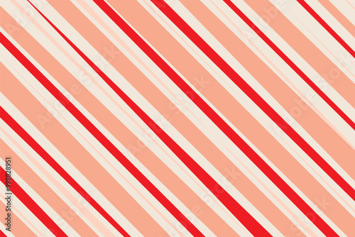  simple red cream color thin to thick daigonal line pattern a pink and white striped background with a red stripe photo