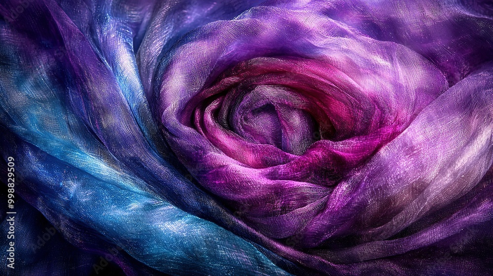A detailed image of a purple-blue flower with a visible swirl at its center A detailed image of a purple-blue flower with a visible swirl at its center