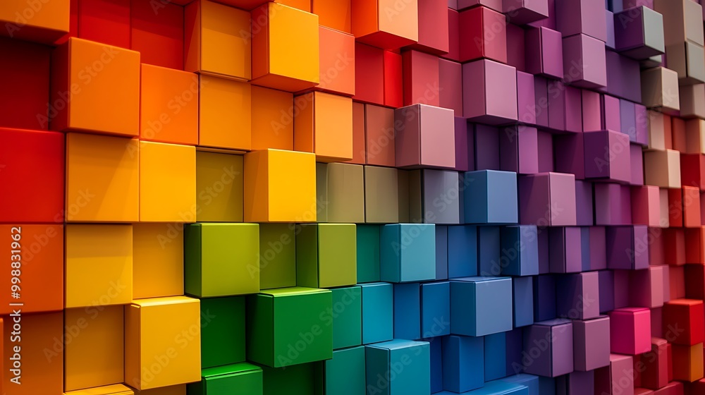 Fototapeta premium Abstract 3D Cube Art Collection: Geometric Designs, Textures, and Colorful Patterns