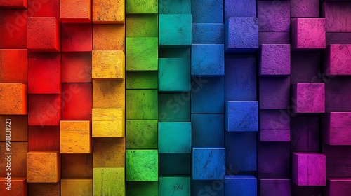 Abstract 3D Cube Art Collection: Geometric Designs, Textures, and Colorful Patterns