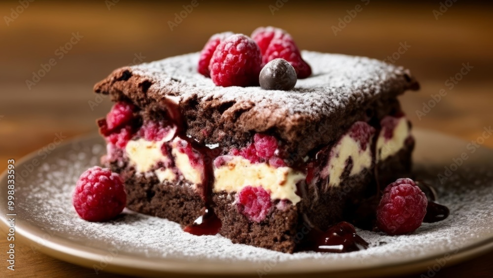 Deliciously indulgent chocolate raspberry dessert Deliciously indulgent chocolate raspberry dessert