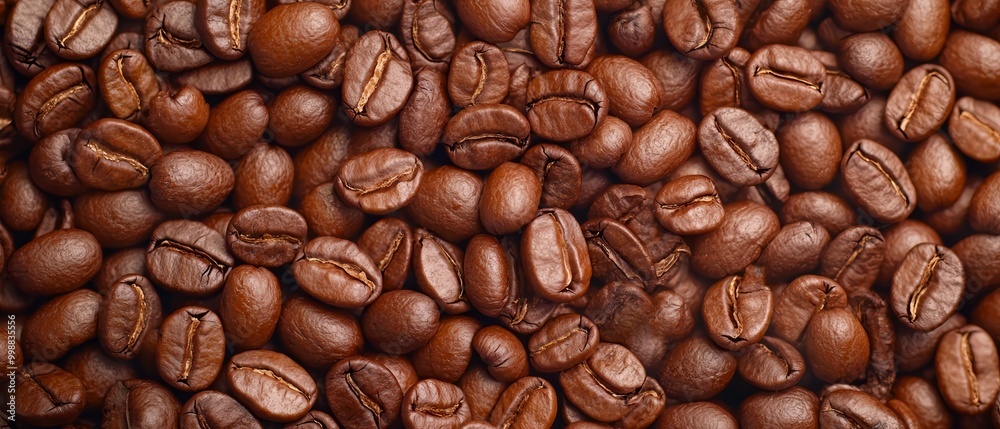 Obraz premium A pile of coffee beans stacked upon another larger pile