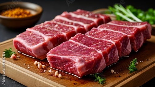  Deliciously marinated steak ready for the grill