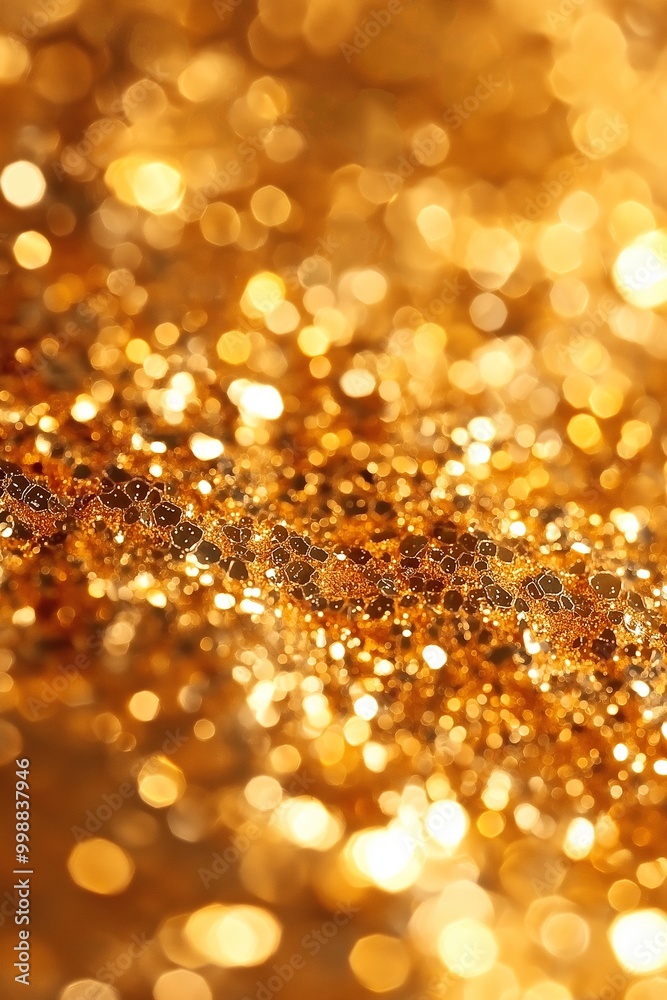 A mesmerizing abstract background with golden sparkles and bokeh effects, perfect for adding a touch of elegance.
