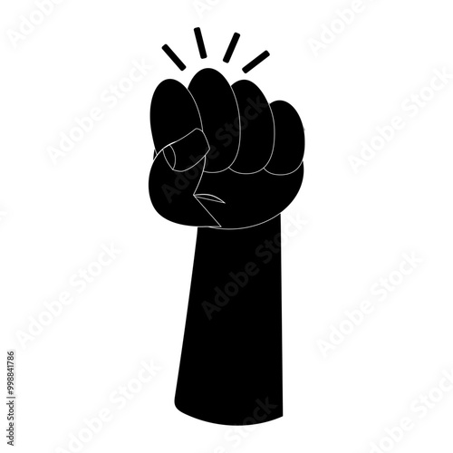 Hand knokning door  icon illustration. Please  knock sign board vector, Simple black style. Line vector illustration isolated on white background. EPS 10.
