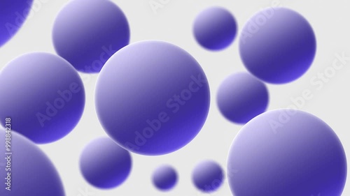Abstract Floating Blue Sphere Background Animation in 4k Resolution