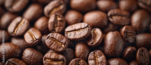  A heap of coffee beans stacked together, with an additional pile resting atop it