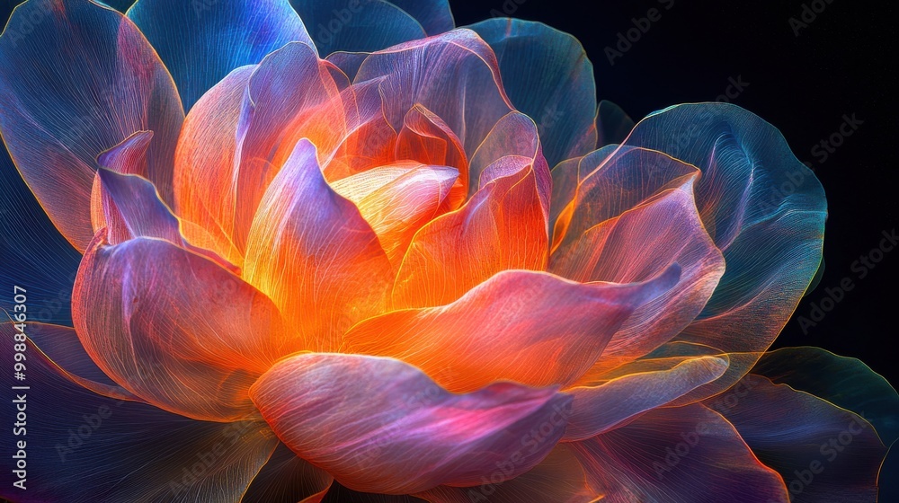 Glowing Flower in Darkness Glowing Flower in Darkness