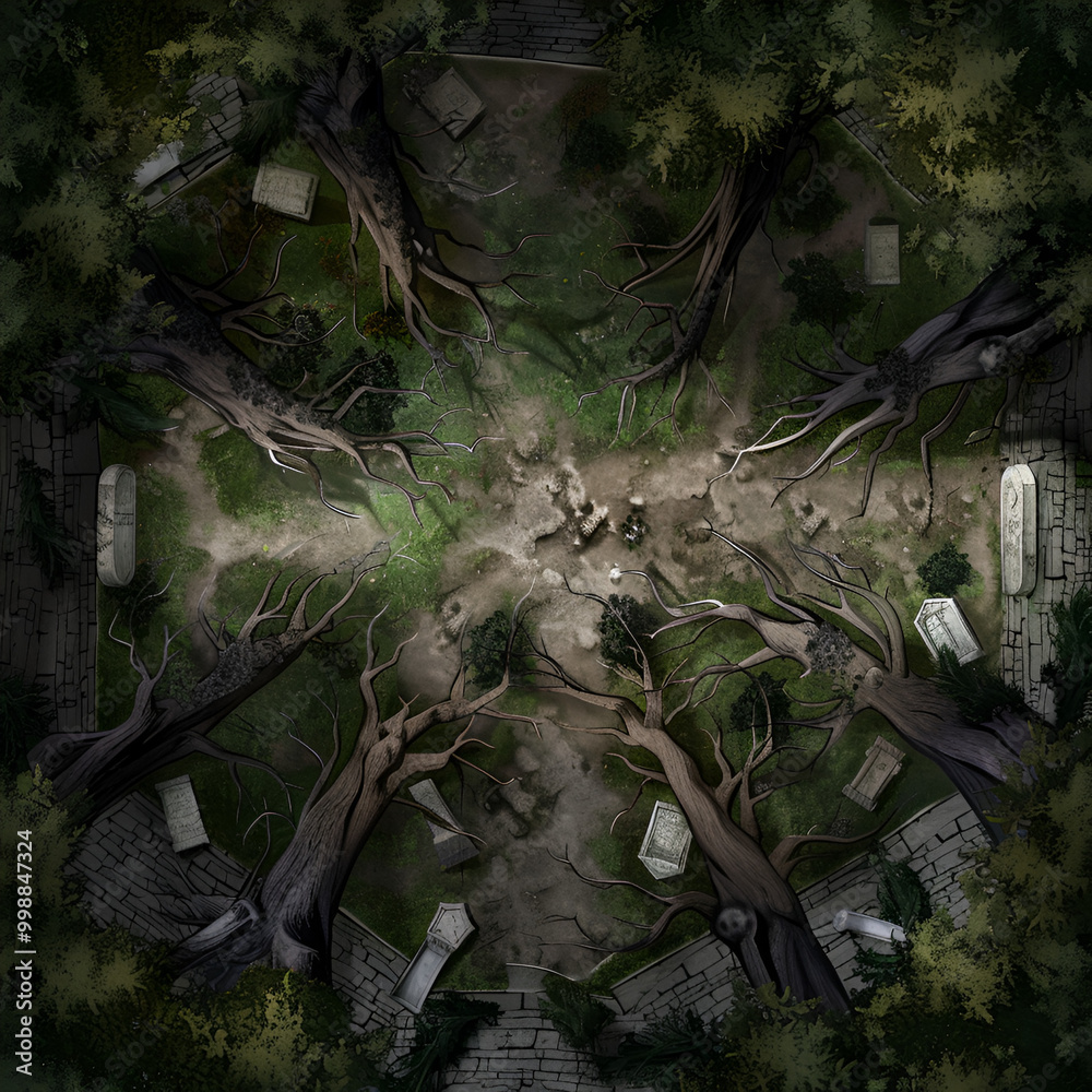 Top-Down Fantasy Battle Map Vast World for Storytelling Top-Down Fantasy Battle Map Vast World for Storytelling