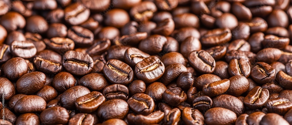  A stack of coffee beans resting atop one another, with an additional pile beneath