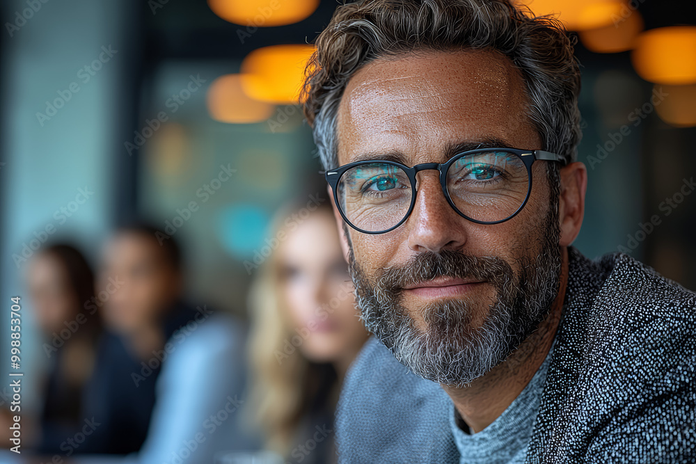 A business consultant reviewing strategies with a startup team in a modern office. Concept of business support. A business consultant reviewing strategies with a startup team in a modern office. Concept of business support.