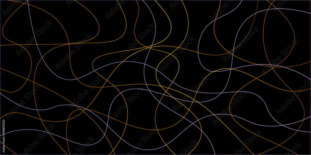 Random pattern colorful line stroke on a transparent background. Chaotic random lines abstract geometric pattern vector background. Decorative golden pattern with tangled curved lines. Random pattern colorful line stroke on a transparent background. Chaotic random lines abstract geometric pattern vector background. Decorative golden pattern with tangled curved lines.