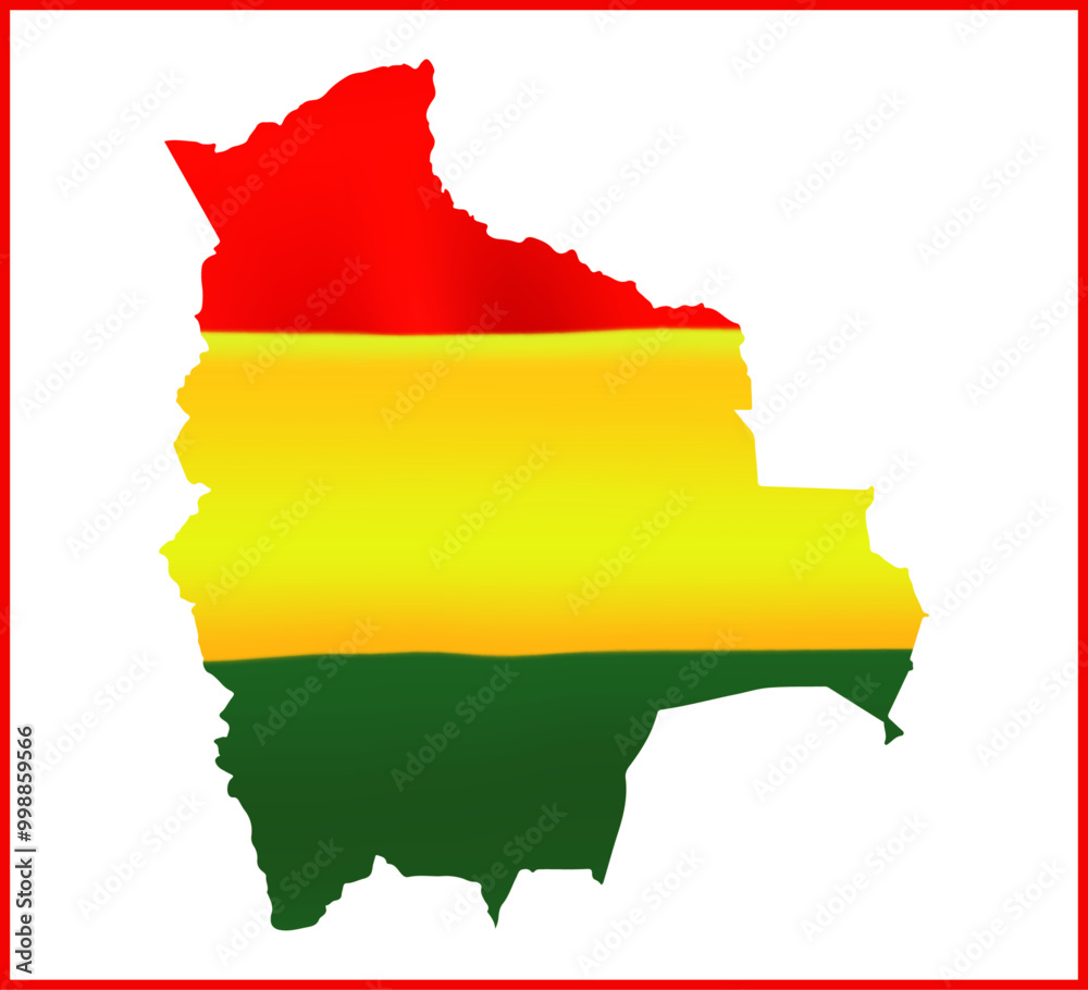 Obraz premium Bolivia Flag Design and Bolivia Map Design