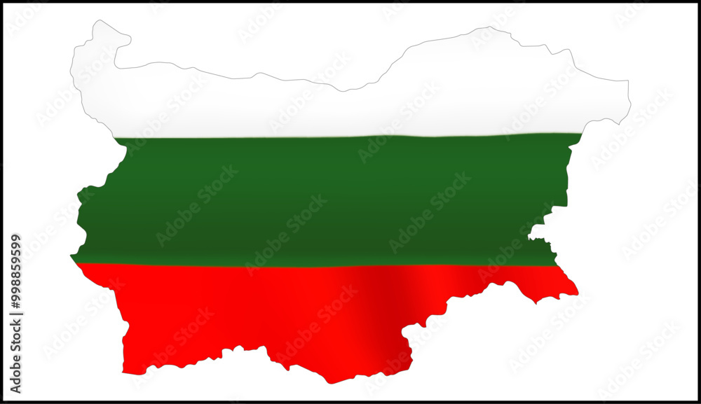 Bulgaria Flag Design and Bulgaria Map Design