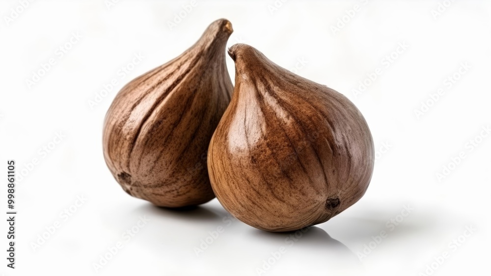 Obraz premium Natural beauty in simplicity Two almonds in focus