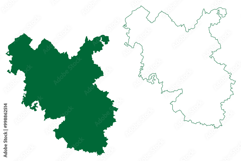 Sagar district (Madhya Pradesh State, Sagar division, Republic of India) map vector illustration, scribble sketch map Sagar district (Madhya Pradesh State, Sagar division, Republic of India) map vector illustration, scribble sketch map